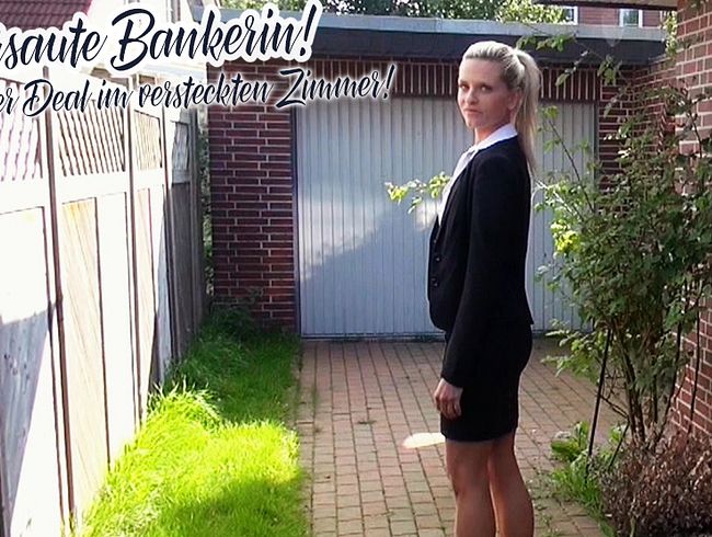 Versaute Bankerin! Perverser Deal im versteckten Zimmer!